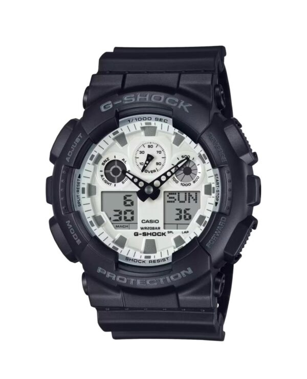 Casio Watch G SHOCK GA-110AC Analog Digital BLACK WITH WHITE FACE