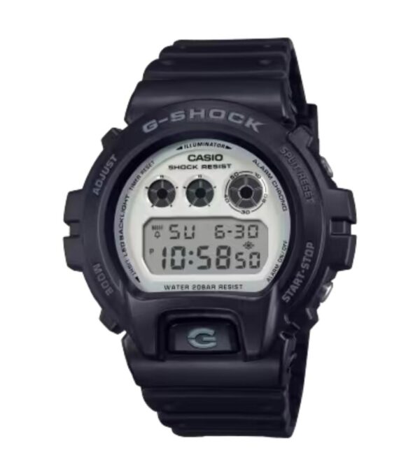 Casio G-Shock DW-6900AC Men’s Watch BLACH WITH WHITE FACE