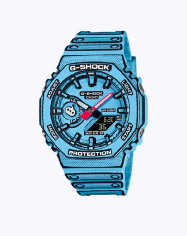 Casio G-SHOCK MANGA THEME GA-2100MNG Watch Octagon Blue